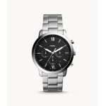 Montre neutra chronographe en acier inoxydable - fossil fs5384 - homme - argent�