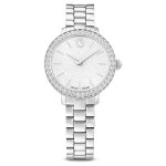 Montre, fabriqu� en suisse, bracelet en m�tal, ton argent�, acier inoxydable