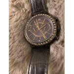 Montre swarovski marron dore strass