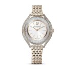 Montre swarovski jamais porte, avec cadran en cristal et bracelet en acier inoxydable argent. parfait ...