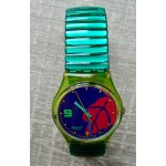 Montre swatch, bracelet extensible - vert