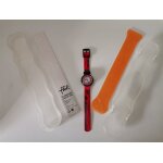 Montre swatch flik flak p14 / 10 / 001 rouge course drapeaux À damiers Montre swatch flik flak p14 / 10 / 001 rouge course drapeaux À damiers