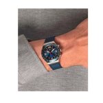 Montre swatch irony blue grid yvs454 sport chronographe acier tanche eau rsistance 30m indicateur de ...