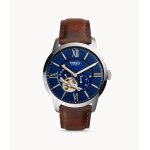 Montre townsman automatique en cuir brun - fossil me3110 - homme - marron Montre townsman automatique en cuir brun - fossil me3110 - homme - marron