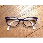 Monture / lunette de vue rectangle bleu marine et blanc - jacadi