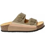 Mules nubuck vert kaki et semelles li�ge taille 39 marque tbs mod�le nawelle