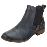 Mustang side zip low heel femme bottes chelsea bleu naval - 37