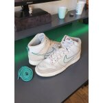 Nike dunk high first use light bone green noise basket 44 eu / 10 us homme et femme avec lacets vert ...