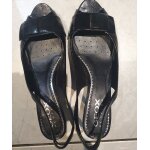 Nu pieds geox 37 1 / 2 noir verni