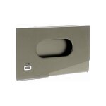 Ogon designs. porte carte de visite. one touch, aluminium. gris fonc aluminis, uni.