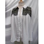 Only chemise voile pastel et dentelle t xs