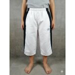Pantacourt blanc et bleu marine doubl� taille �lastiqu�e avec cordon 12 - 14 ans umbro