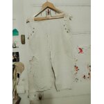 Pantacourt cr�me 38 m blanche porte.