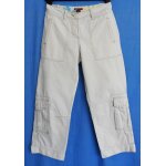 Pantacourt creme multipoche. h&m. coton. taille 38