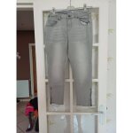 Pantacourt femme gris
