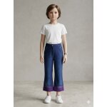 Pantacourt en jean bleu violet 10 ans miss st�r�o