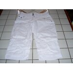 Pantacourt jean coupe droite taille haute couleur blanc camaïeu taille 14 ans Pantacourt jean coupe droite taille haute couleur blanc camaïeu taille 14 ans