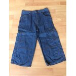 Pantacourt sergent major en jean - 12 ans