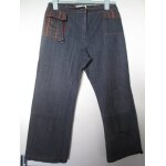 Pantacourt en toile genre jean  ; affinit�s ; t 40