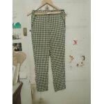 Pantalon  carreaux noirs / blancs 34 xs zara basic.