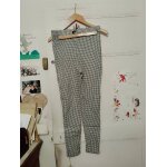 Pantalon a carreaux noirs blancs 36 s zara.