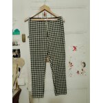 Pantalon a carreaux noirs / blancs 38 m zara.