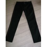 Pantalon ddp noir et liser� chea�nette dor�e sur les jambes 40 tbe