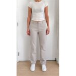 Pantalon droit beige h&m � taille 34 (eur) / uk 6