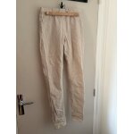 Pantalon droit cama�eu couleur cr�me - femme taille 34 - style �cole
