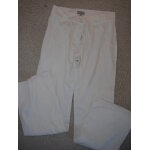 Pantalon femme blanc en stretch  ; naf naf  ; taille 36