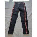Pantalon femme avec liser� taille 38 marque zara, noir