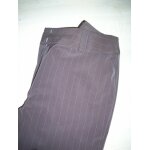 Pantalon fluide noir fines rayures blanches Pantalon fluide noir fines rayures blanches