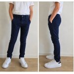 Pantalon gar�on h&m bleu marine 11 / 12 ans skinny stretch