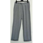 Pantalon gris � pinces. revers. brice. laine. viscose. elasthanne. taille 44