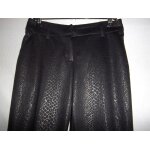 Pantalon la halle chino carotte chic pinces noir lopard 34