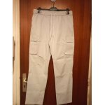 Pantalon homme taille lastique, 4 poches, taille xxl, coloris blanc cass, 2 poches en biais sur l'avant, ...