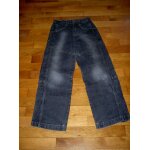 Pantalon type jean coupe droite large noir aspect vieilli oxbow taille 10 ans