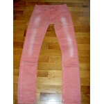 Pantalon jean coupe slim couleur corail vieilli (rouge - orange) kaporal modle yam taille 16 ans