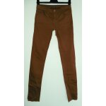 Pantalon jean marron. skinny. promod. coton. elasthanne. taille 36