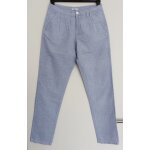 Pantalon ray� bleu et blanc. promod. coton. lin. taille 38