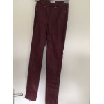 Pantalon skinny en ska� bordeaux bershka