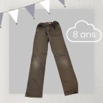 Pantalon slim kaki 8 ans in extenso
