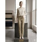 Pantalon en toile kaki clair taille 40 caroll