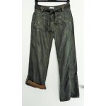 Pantalon transformable pantacourt. gris beige. promod. coton. polyester. taille 38