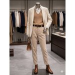 Pantalon en velours fin beige taille xs zara (micros taches blanches minuscules sinon )