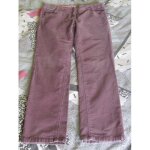 Pantalon en velours violet - vertbaudet