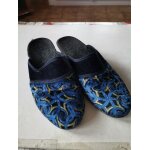 Pantoufles femme velours bleu / jaune pointure 38