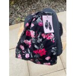 Pantoufle victoria's secret noire avec fleurs.