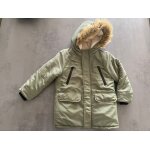 Parka doudoune kaki molletonne kiabi taille 6 ans