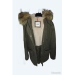 Parka femme kaki avec capuche fourrure amovible
